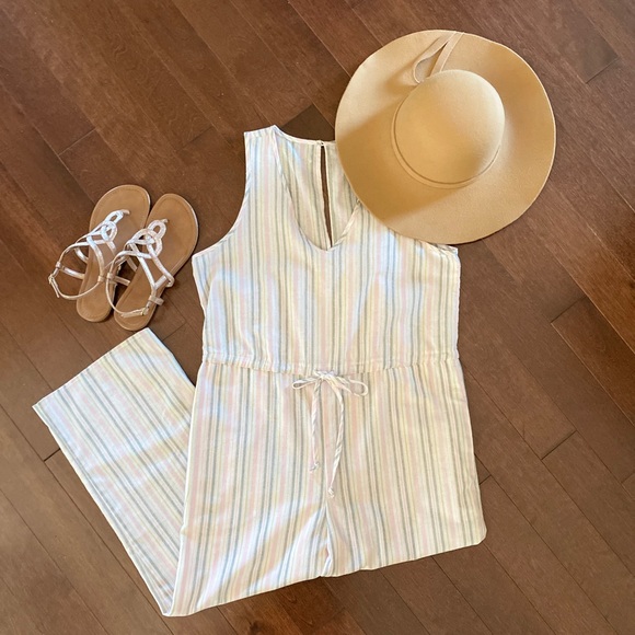 DREW Pants - ✨ DREW | Striped Linen Jumpsuit NWOT
